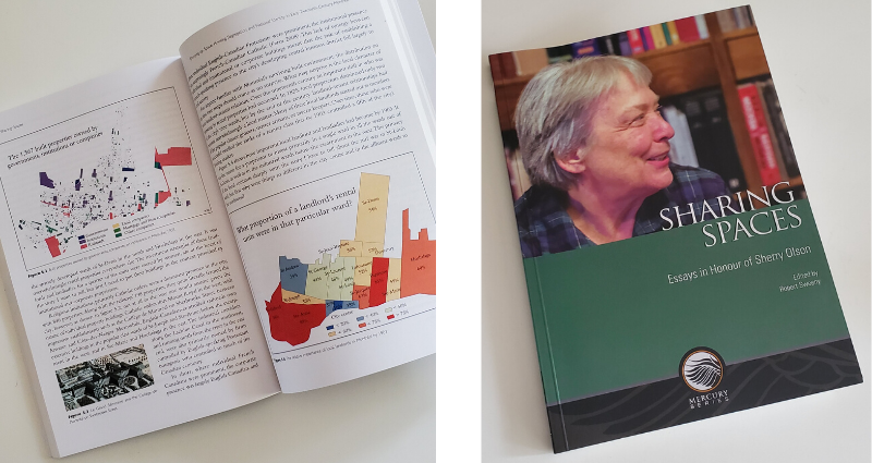 Pages et couverture du livre Sharing Spaces: Essays in Honour of Sherry Olson