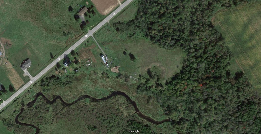 Photographie aérienne du site de Roebuck aujourd’hui. Le porte-aiguilles a été trouvé dans la partie à droite. Image : Google Maps. 
