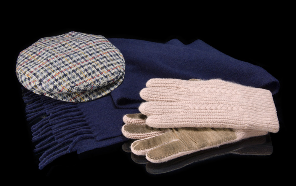 Écharpe, bérêt et gants de Glenn Gould 