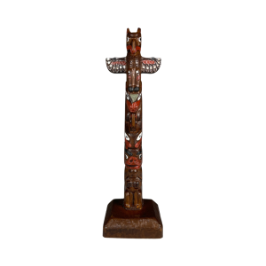 Small thunderbird totem pole sculpture