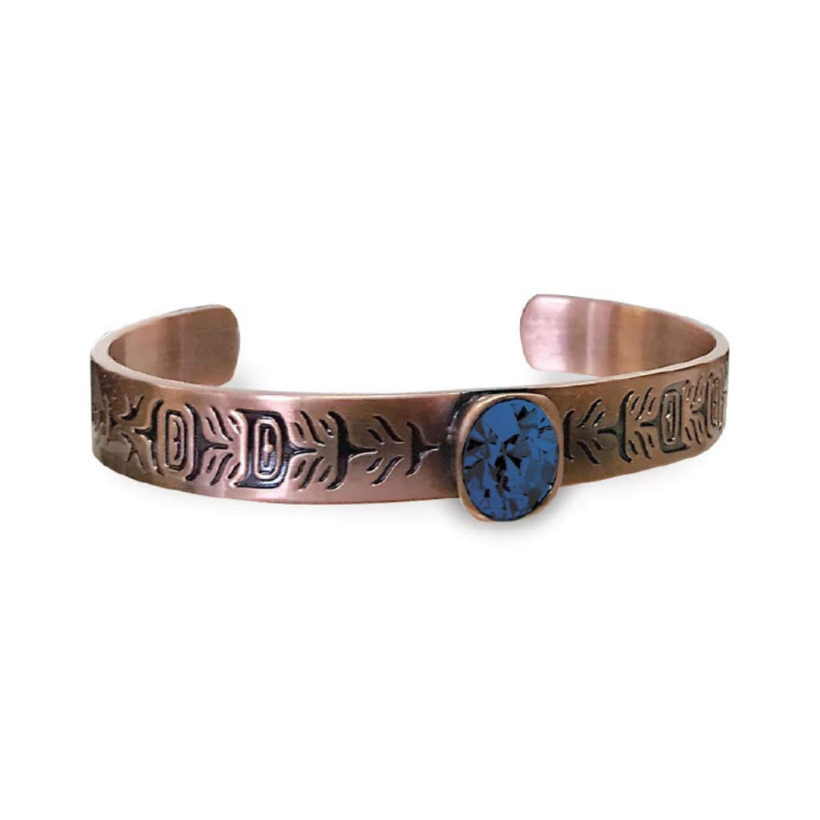 Sacred Feather Bangle - Midnight Blue