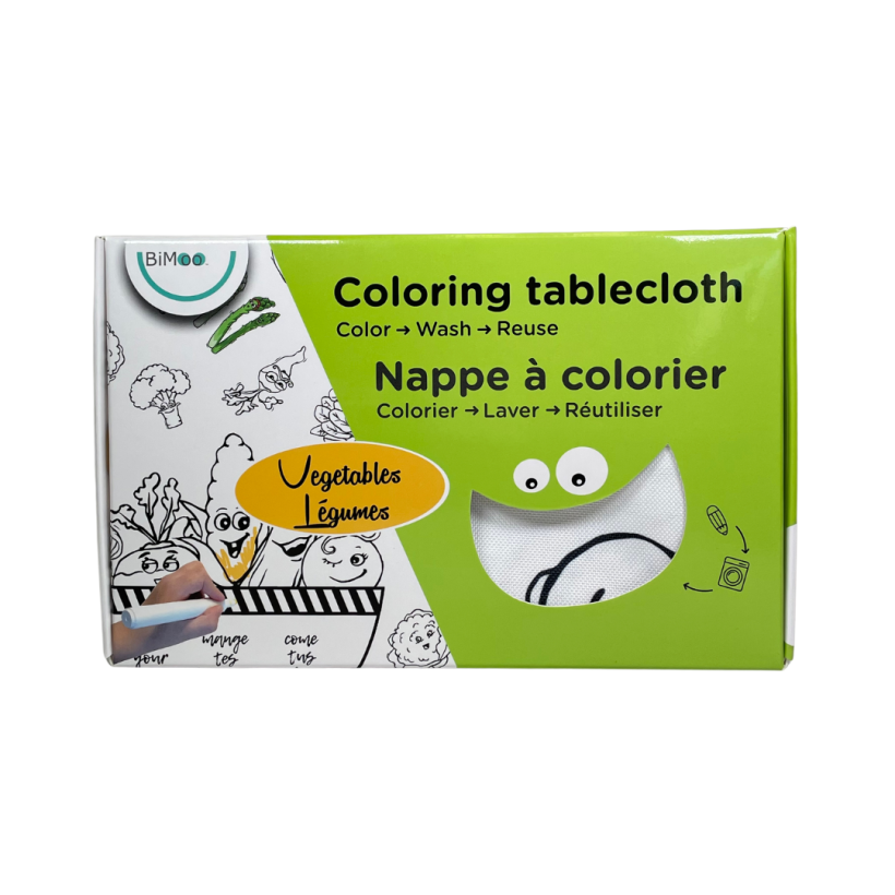 Coloring tablecloth for children, reusable and washable