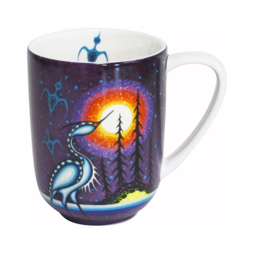 Crane Mug by Odawa Artist James Jacko