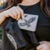 Polyester wallet with Soaring Eagle design from indigenous artist