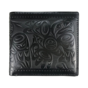 Leather Embossed Wallet - Salish Eagle by