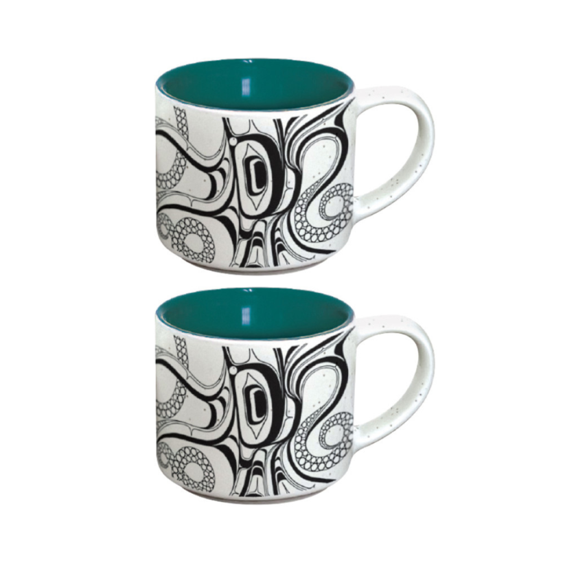 Ceramic Espresso Mugs (Set of 2) - Octopus (Nuu) by