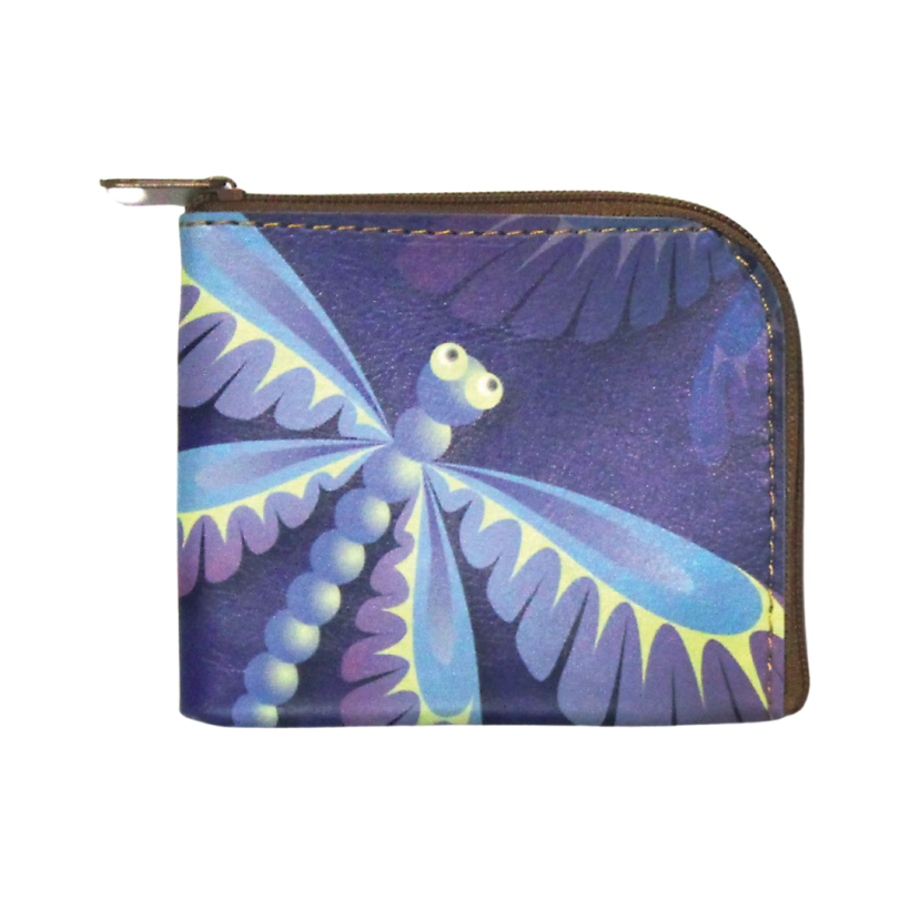 Dragonfly coin purse by coast salish artist Simone Diamond