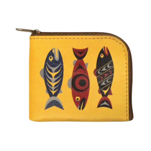 Salmon in the wild coin purse by