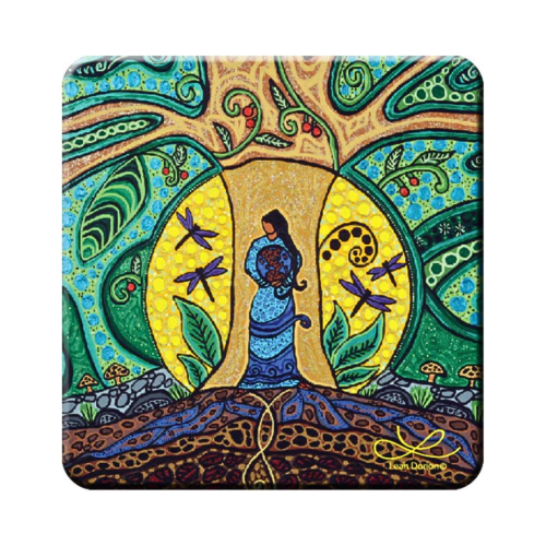 Set of coasters by Leah Marie Dorion "Strong Earth Woman"