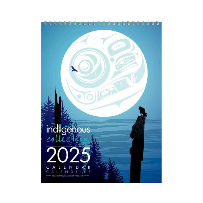 2025 wall calendar by indigenous artist Mark Preston