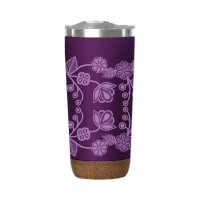 Corked bottom travel mug with Soaring Eagle design by Corey Bulpitt