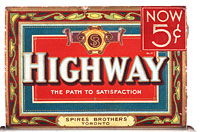 Étiquette de boîte à cigares : Highway