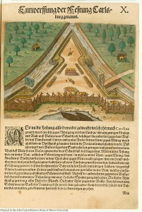 Fort Caroline, 1591, publié par Theodor de Bry