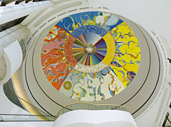 A circular ceiling at the Canadian Museum of History in Ottawa.