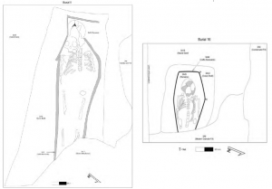 Plan de chantier de la sépulture 9 et 16