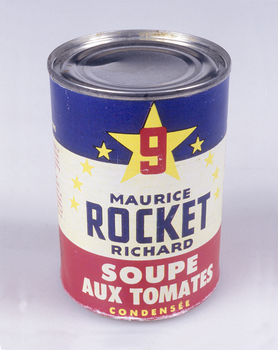 Une boîte de soupe automatique Rocket Richard achetée à Ottawa.