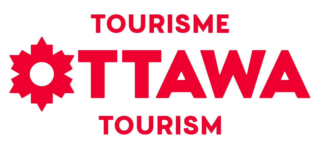 Explorez la scène touristique dynamique d'Ottawa avec le logo emblématique de Tourisme Ottawa et découvrez les principales attractions comme le Musée canadien de l'histoire.